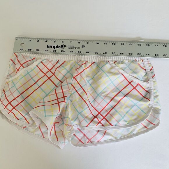 Xhilaration Board Shorts Women M White Pink Colorful Summer Swim Coverup Beach - Picture 4 of 7